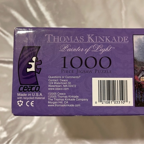 Ceaco Thomas Kinkade 1000 Piece Puzzle Chandler’s Cottage 2005 FACTORY SEALED - Picture 3 of 8